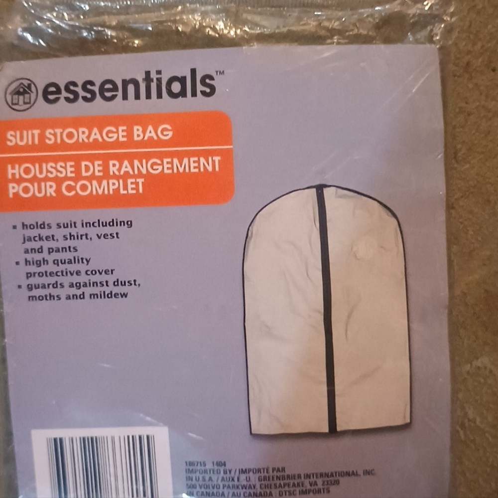 Essentials Beige Garment Bag